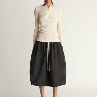Lee Mathews Mickey Long Sleeve Top — Natural - Image 1