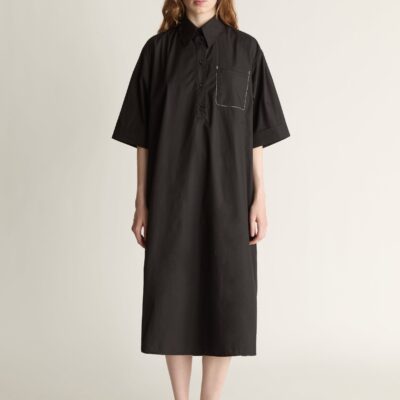 Lee Mathews Rennie Shirt Dress — Black - Image 1