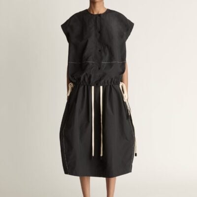 Lee Mathews Callum Balloon Top — Black - Image 2
