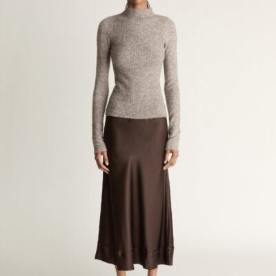 Lee Mathews Thea Knit LS Top — Grey - Image 2