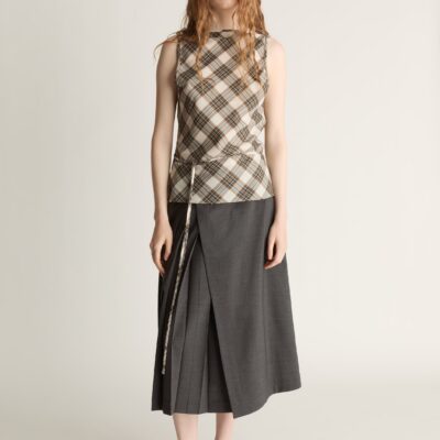 Lee Mathews Rowan Bias Top — Khaki - Image 1