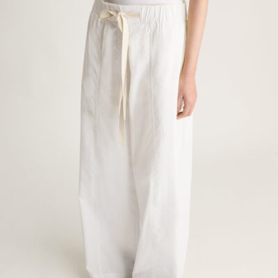 Lee Mathews LM Poplin Wide Leg Pant — Natural - Image 2