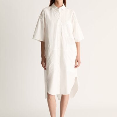 Lee Mathews LM Poplin SS Shirt Dress — Natural - Image 1