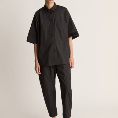 Lee Mathews LM Poplin SS Shirt — Black - Image 1