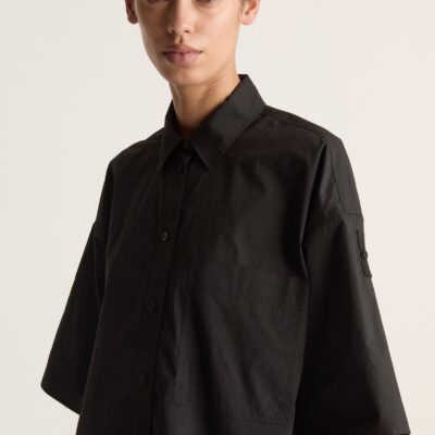 Lee Mathews LM Poplin SS Shirt — Black - Image 2