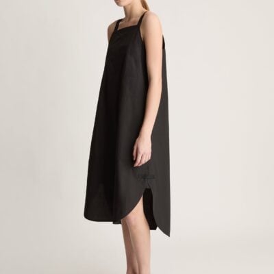 Lee Mathews LM Poplin Cami Dress — Black - Image 1
