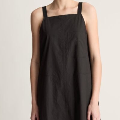 Lee Mathews LM Poplin Cami Dress — Black - Image 2