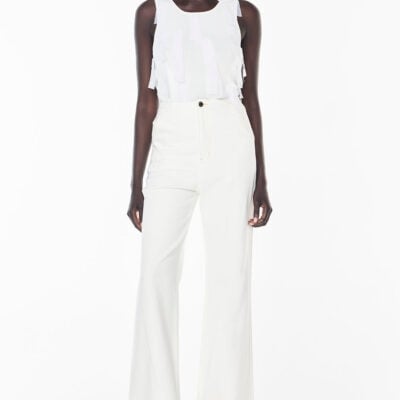 Manning Cartell Fringe Accents Top — WHITE - Image 2