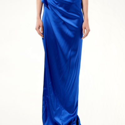 MARAIS Wrap Skirt in Blue - Image 1
