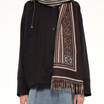 MARAIS Wool Scarf in Dark Coffee — BROWN - Image 1