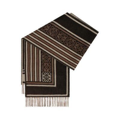 MARAIS Wool Scarf in Dark Coffee — BROWN - Image 2