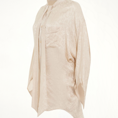 MARAIS Twisted Swing Blouse in Dusty Ivory — WHITE - Image 2