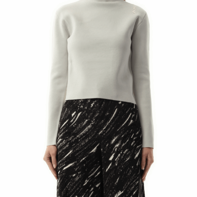 MARAIS Turtleneck Sweater in Tonic — GREY - Image 1