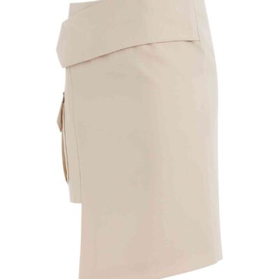 MARAIS Toybox Dry Wool Pocket Skirt in Sand — BROWN - Image 2