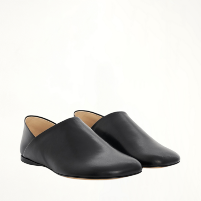 MARAIS Toy Slipper in Goatskin in Black - Image 2
