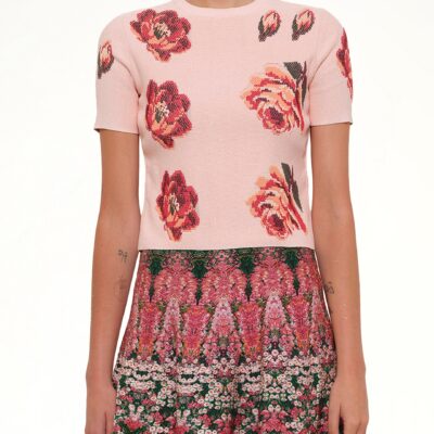 MARAIS Tapesty Rose Jacquard Top in Multi — MULTICOLOUR - Image 1