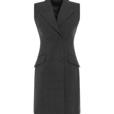 MARAIS Tailored Sleeveless Dress in Grey — GREY MIX - Image 1