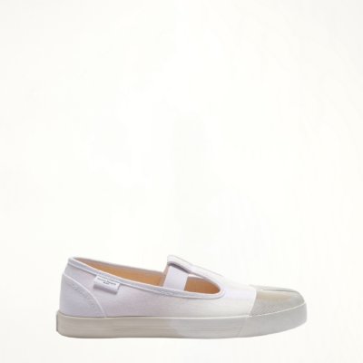 MARAIS Tabi Toe Sneakers in White/White - Image 1