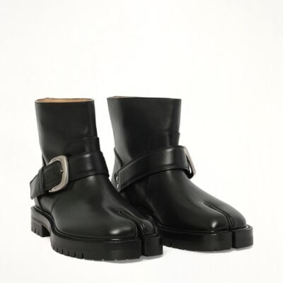 MARAIS Tabi County Buckle Ankle Boots in Black - Image 2