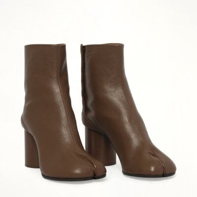 MARAIS Tabi Ankle Boots 8cm in Warm Coffee - Image 2