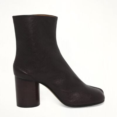 MARAIS Tabi Ankle Boots 8cm in Plum — PURPLE - Image 1