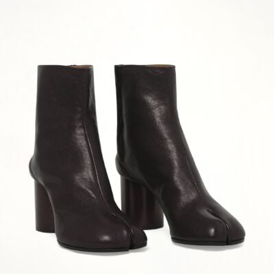 MARAIS Tabi Ankle Boots 8cm in Plum — PURPLE - Image 2