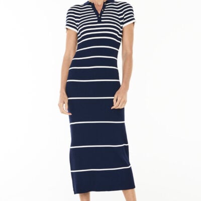 Manning Cartell Sea & Shore Knit Polo Dress — NAVY/WHITE - Image 2