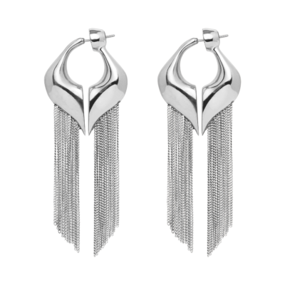 Manning Cartell Split Fringe Heart Earrings — SILVER - Image 1