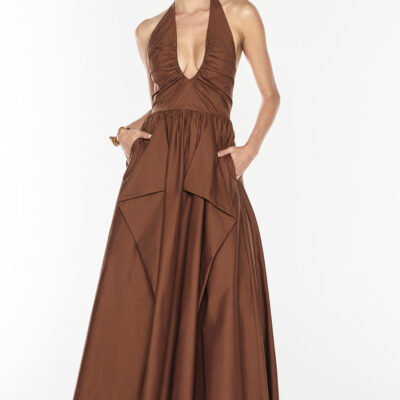 Manning Cartell Provence Halter Dress — COGNAC - Image 1