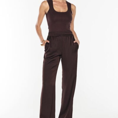 Manning Cartell Glossed Over Pull On Pant — TRUFFLE - Image 1