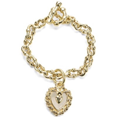 Manning Cartell Fob Heart Chain Bracelet — GOLD/CRYSTAL - Image 2