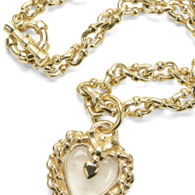 Manning Cartell Fob Heart Chain Choker — GOLD/CRYSTAL - Image 2
