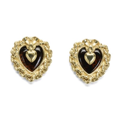Manning Cartell Small Heart Earring — GOLD/TORTOISE SHELL - Image 2