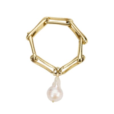 Manning Cartell Freshwater Pearl Chain Bracelet — GOLD - Image 1