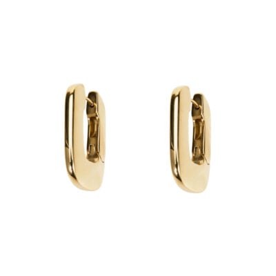 Manning Cartell Large Rectangular Hoop Earrings — GOLD - Image 1