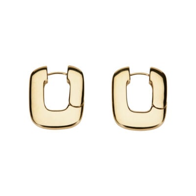 Manning Cartell Large Rectangular Hoop Earrings — GOLD - Image 2