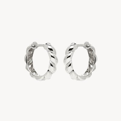 NAJO Zippy Twist Huggie Earring — Sterling Silver - Image 1