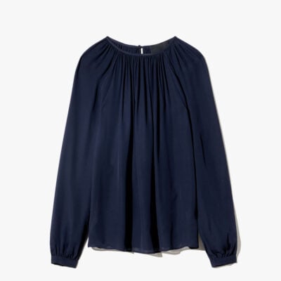 Nili Lotan SAINT TROPEZ SILK BLOUSE — MIDNIGHT - Image 1