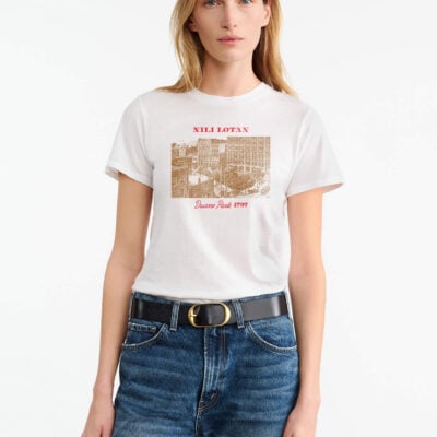 Nili Lotan DUANE PARK TEE — WHITE - Image 2