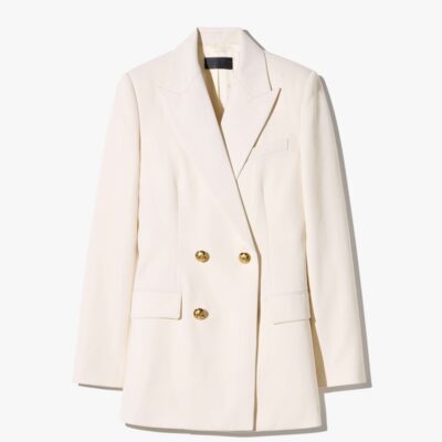 Nili Lotan WESTON DOUBLE BREASTED BLAZER — STONE - Image 1