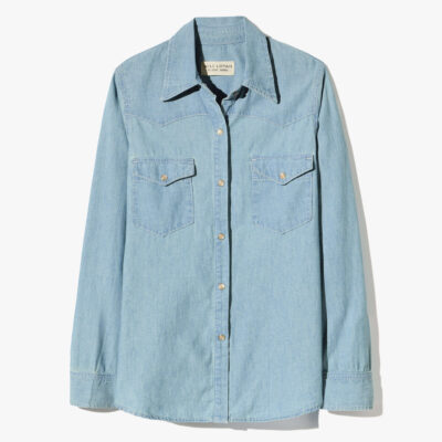 Nili Lotan TRAVIS CHAMBRAY SHIRT — INDIGO CHAMBRAY - Image 1