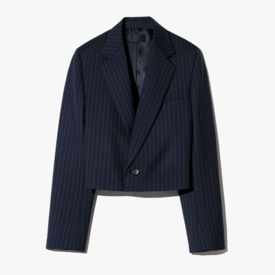 Nili Lotan SWAN WOOL JACKET — MIDNIGHT PINSTRIPES - Image 1