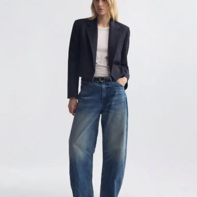 Nili Lotan SWAN WOOL JACKET — MIDNIGHT PINSTRIPES - Image 2