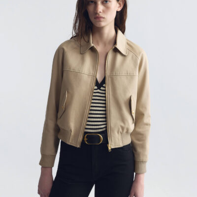 Nili Lotan SAUL BOMBER — BEIGE - Image 2