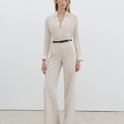 Nili Lotan RIVERS WOOL PANT — STONE - Image 2