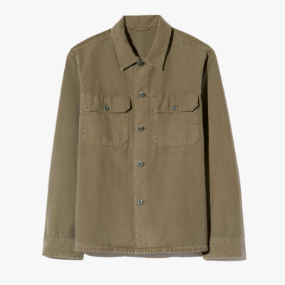Nili Lotan RENARD COTTON OVERSHIRT — VINE - Image 1