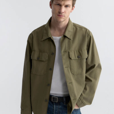 Nili Lotan RENARD COTTON OVERSHIRT — VINE - Image 2