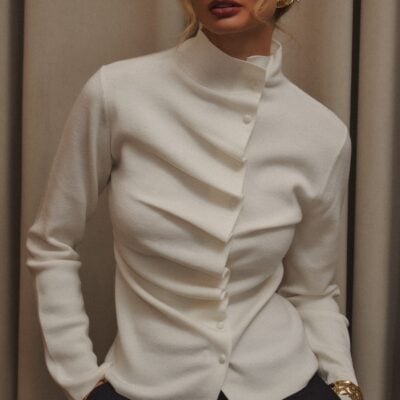 Odd Muse Wool Pleated Top — XS - Image 1