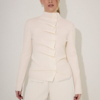 Odd Muse Wool Pleated Top — XS - Image 2