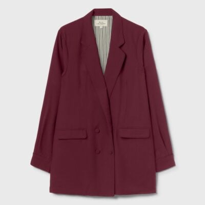Silk Laundry Wool Silk Relaxed Blazer Deadleaf - Image 1